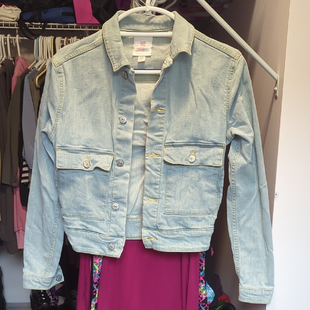 LuLaRoe Blue Cropped Jean Jacket